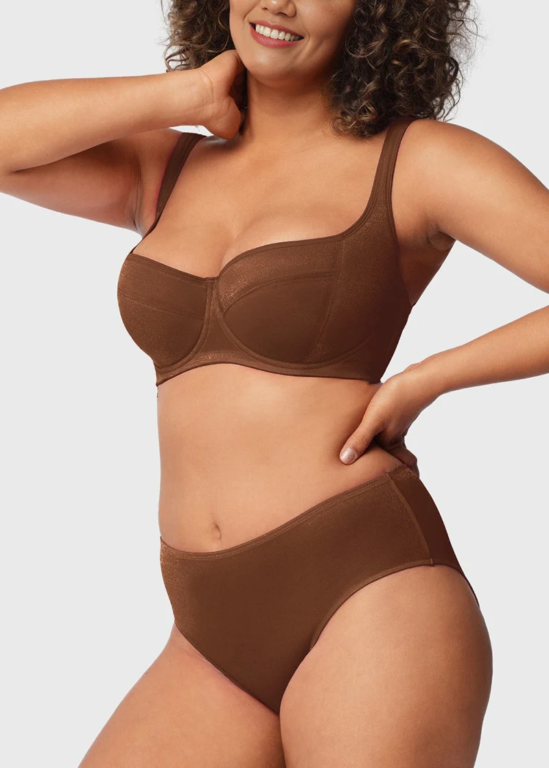 Shimmer Lightly Padded Balconette Bra - Image 9