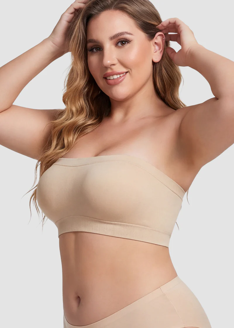 Stay‑Put Wireless Seamless Bandeau Bra - Image 2