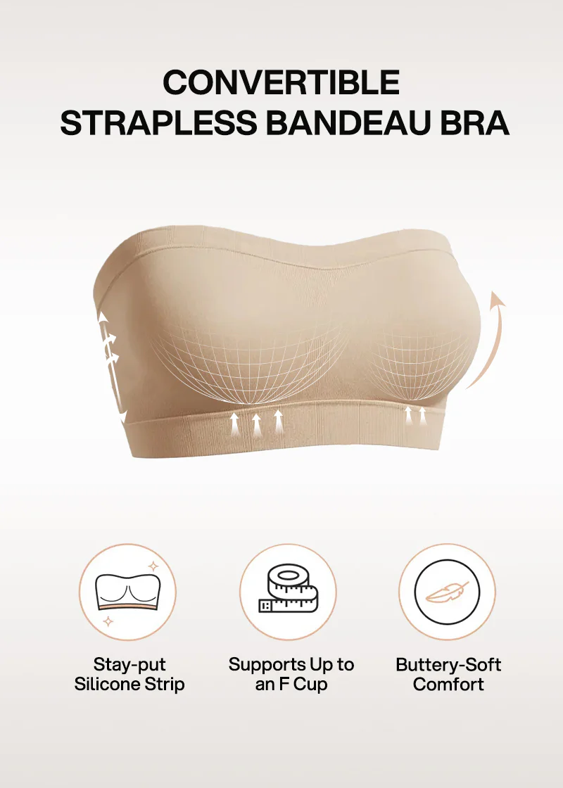 Stay‑Put Wireless Seamless Bandeau Bra - Image 4
