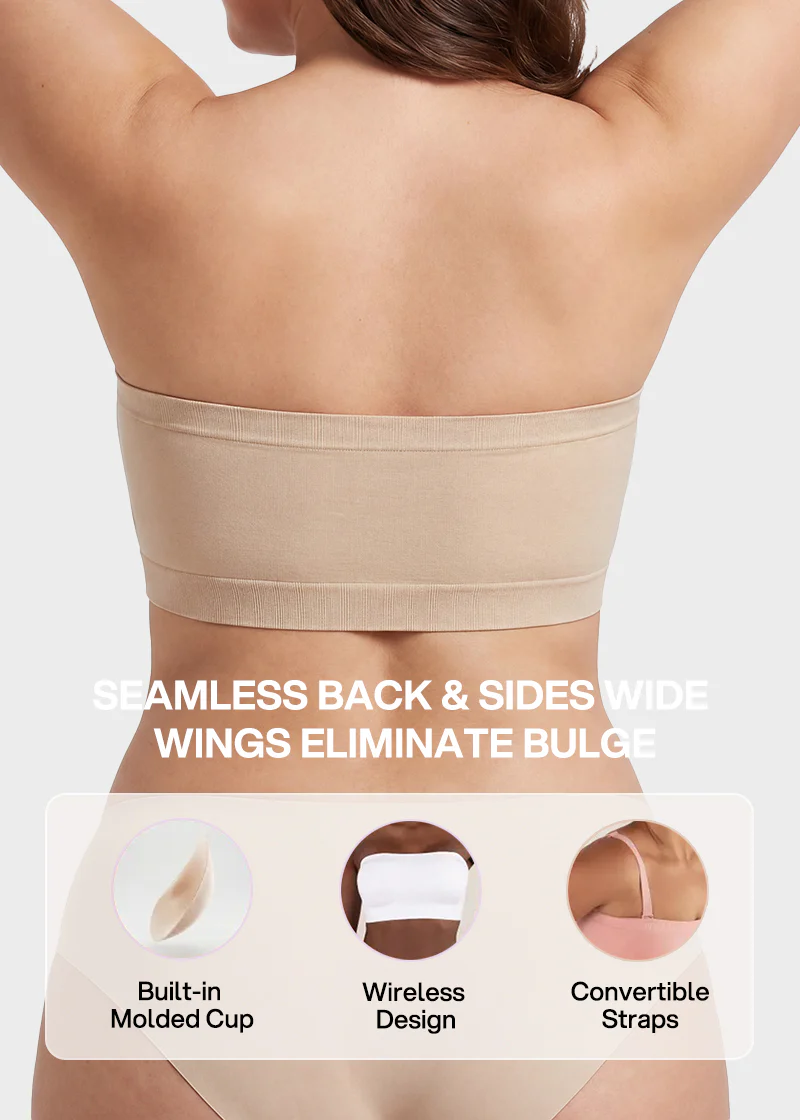 Stay‑Put Wireless Seamless Bandeau Bra - Image 7