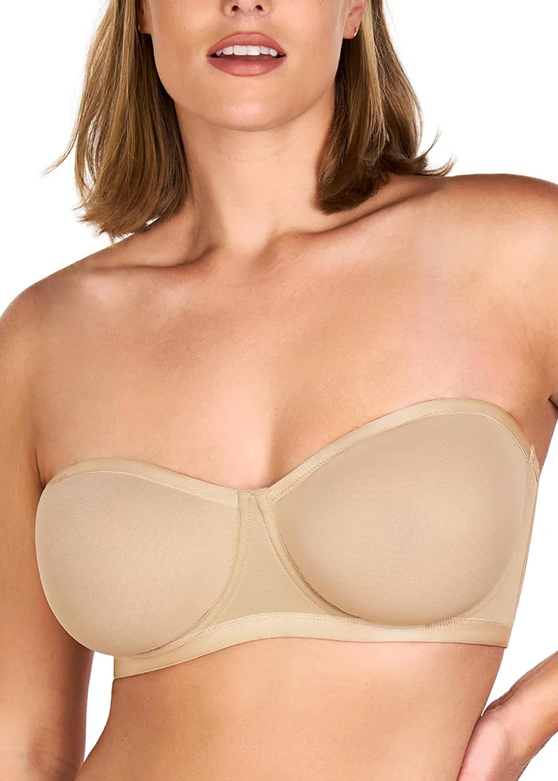 Strapless Mesh Balconette Underwire Bra - Image 10