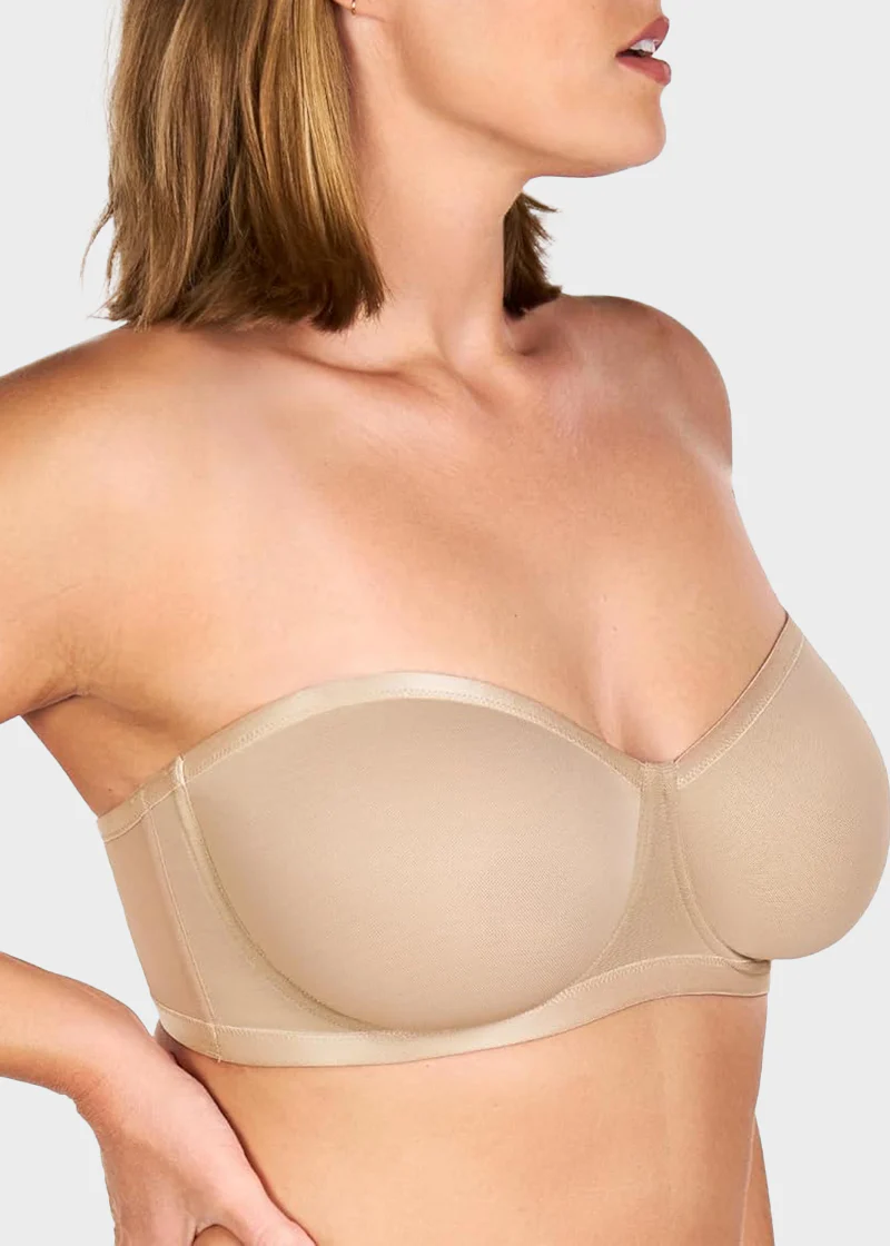 Strapless Mesh Balconette Underwire Bra - Image 11