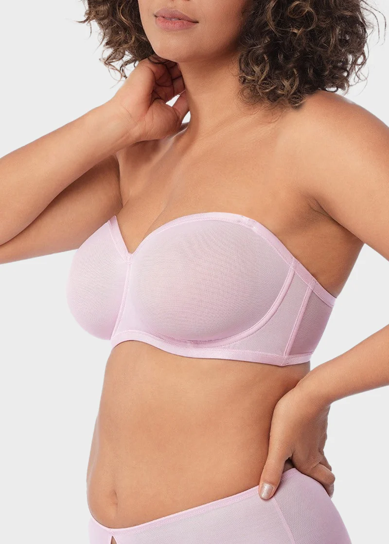 Strapless Mesh Balconette Underwire Bra - Image 14