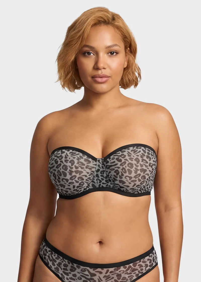 Strapless Mesh Balconette Underwire Bra - Image 16