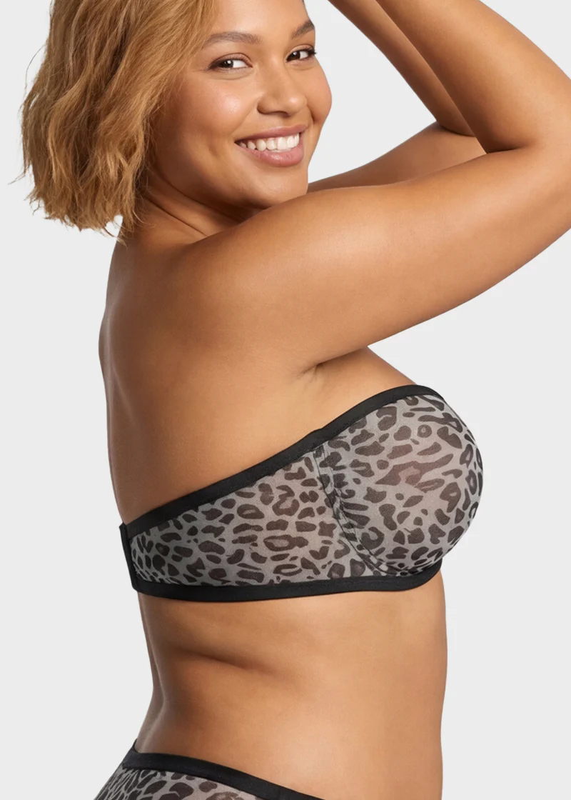 Strapless Mesh Balconette Underwire Bra - Image 17