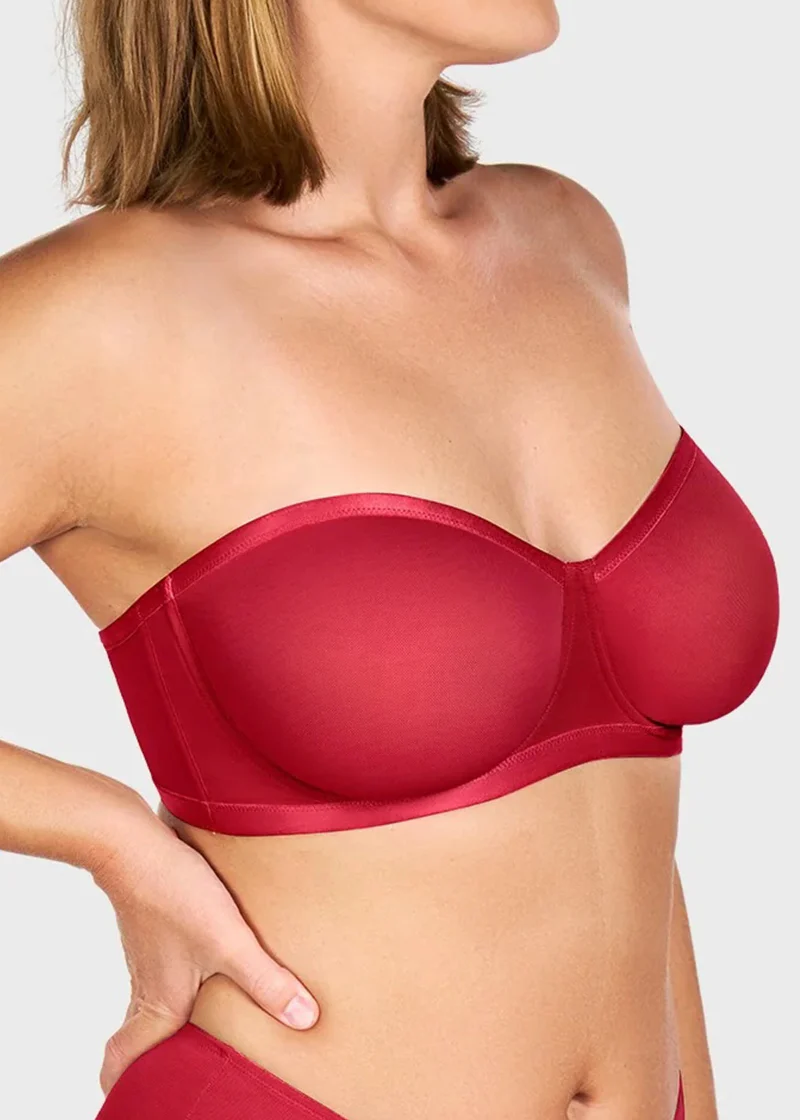 Strapless Mesh Balconette Underwire Bra - Image 20