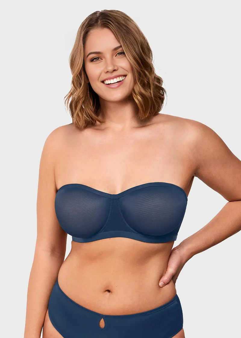 Strapless Mesh Balconette Underwire Bra - Image 22