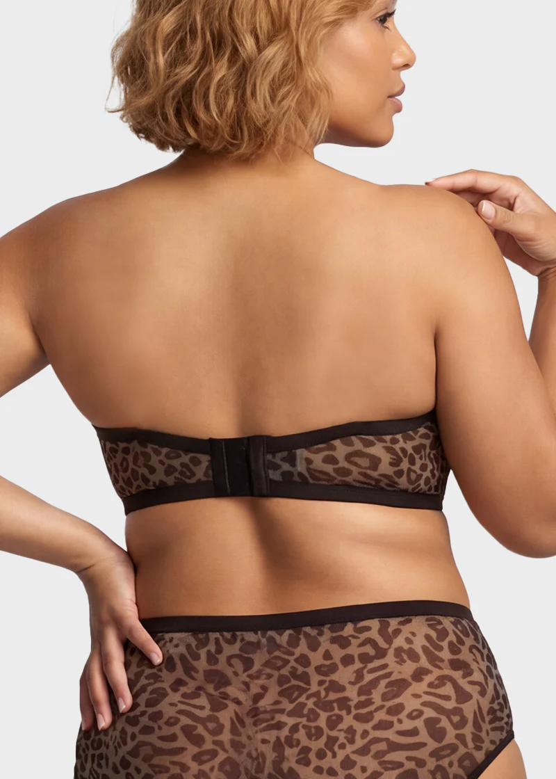 Strapless Mesh Balconette Underwire Bra - Image 3