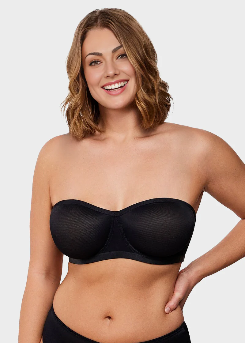 Strapless Mesh Balconette Underwire Bra - Image 4