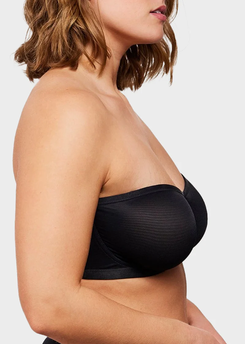 Strapless Mesh Balconette Underwire Bra - Image 5