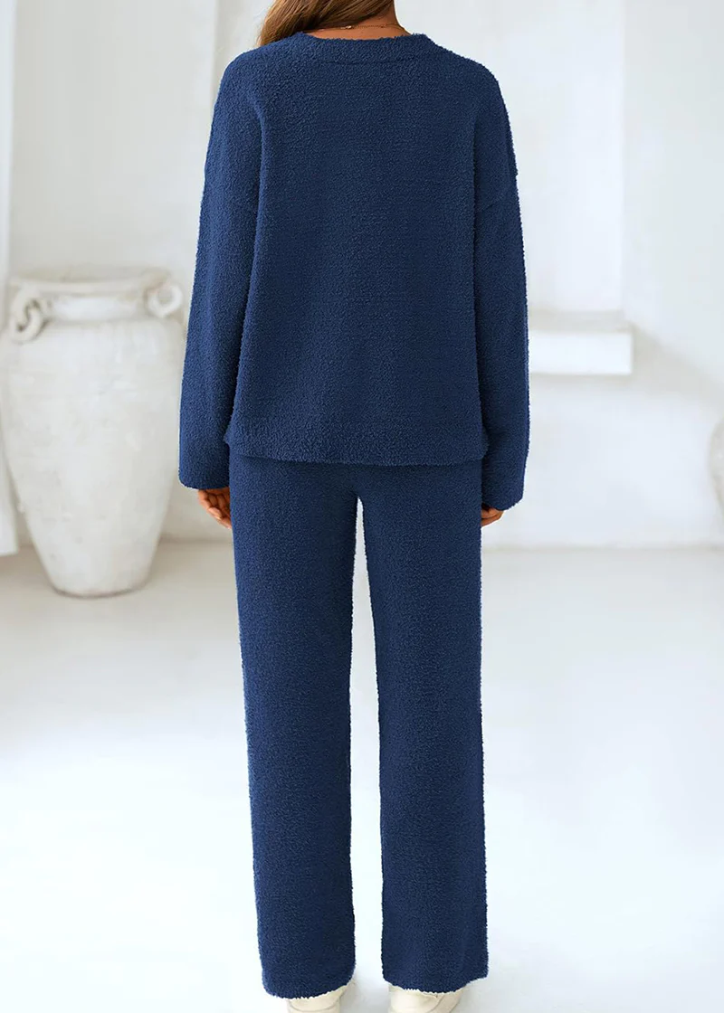 Teddy 2-Piece V-Neck Lounge Set - Image 11