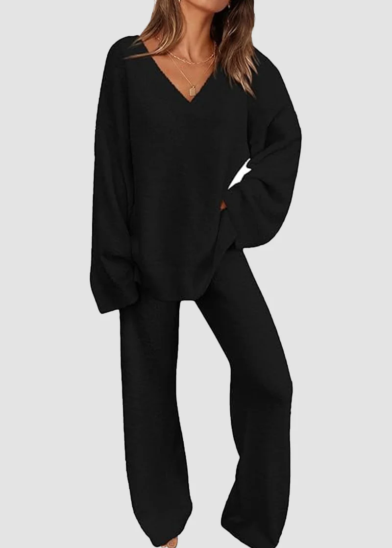 Teddy 2-Piece V-Neck Lounge Set - Image 15