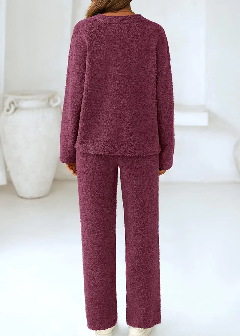 Teddy 2-Piece V-Neck Lounge Set - Image 27