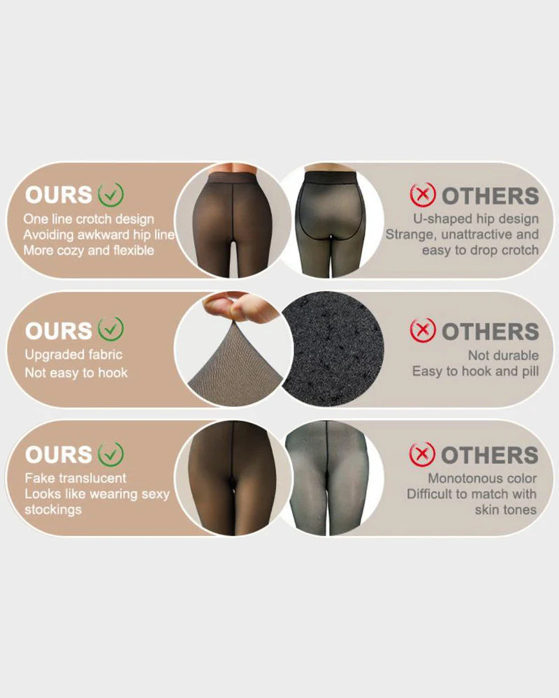 Translucent Fleece Lined Tights - Image 14