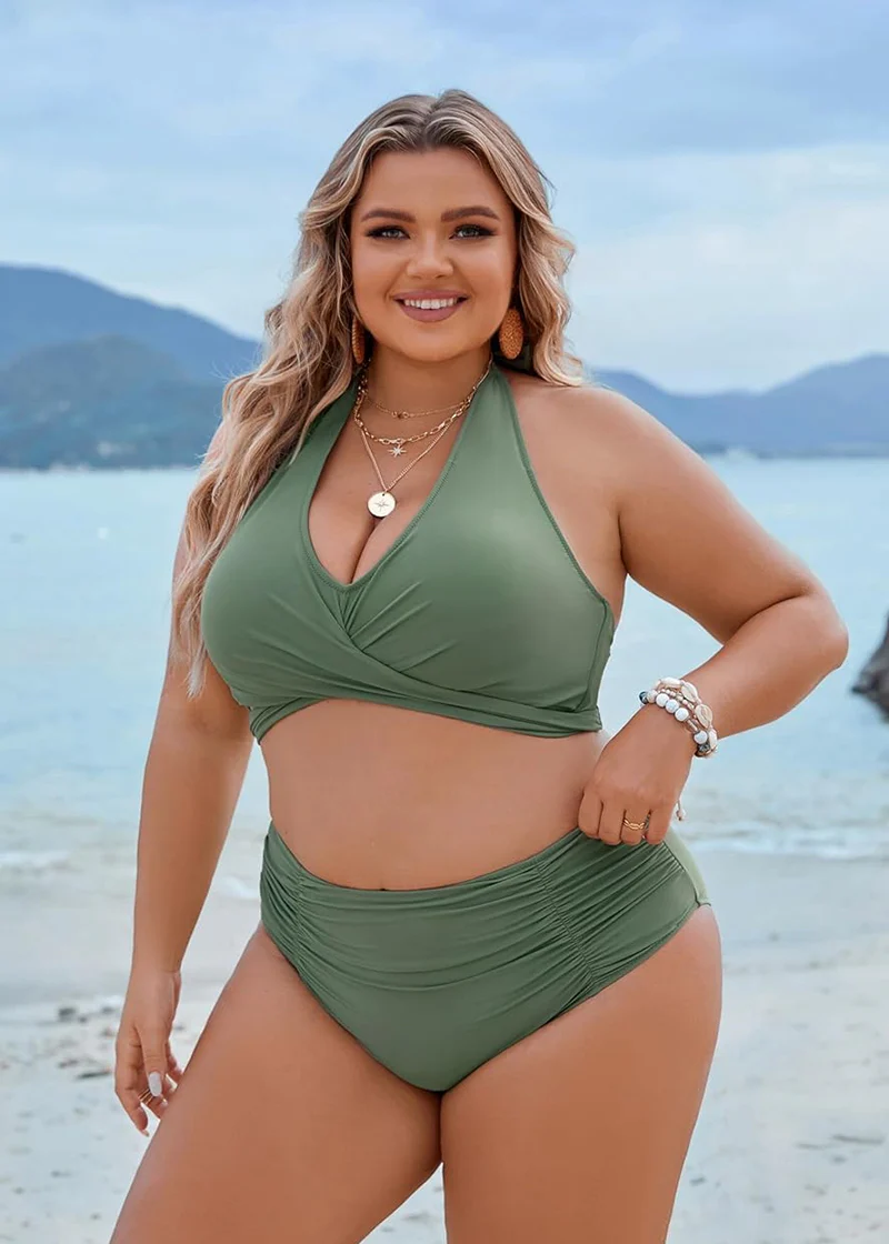 Tummy Control Bathing Suits Modest High Waisted Bikini Sets - Image 23