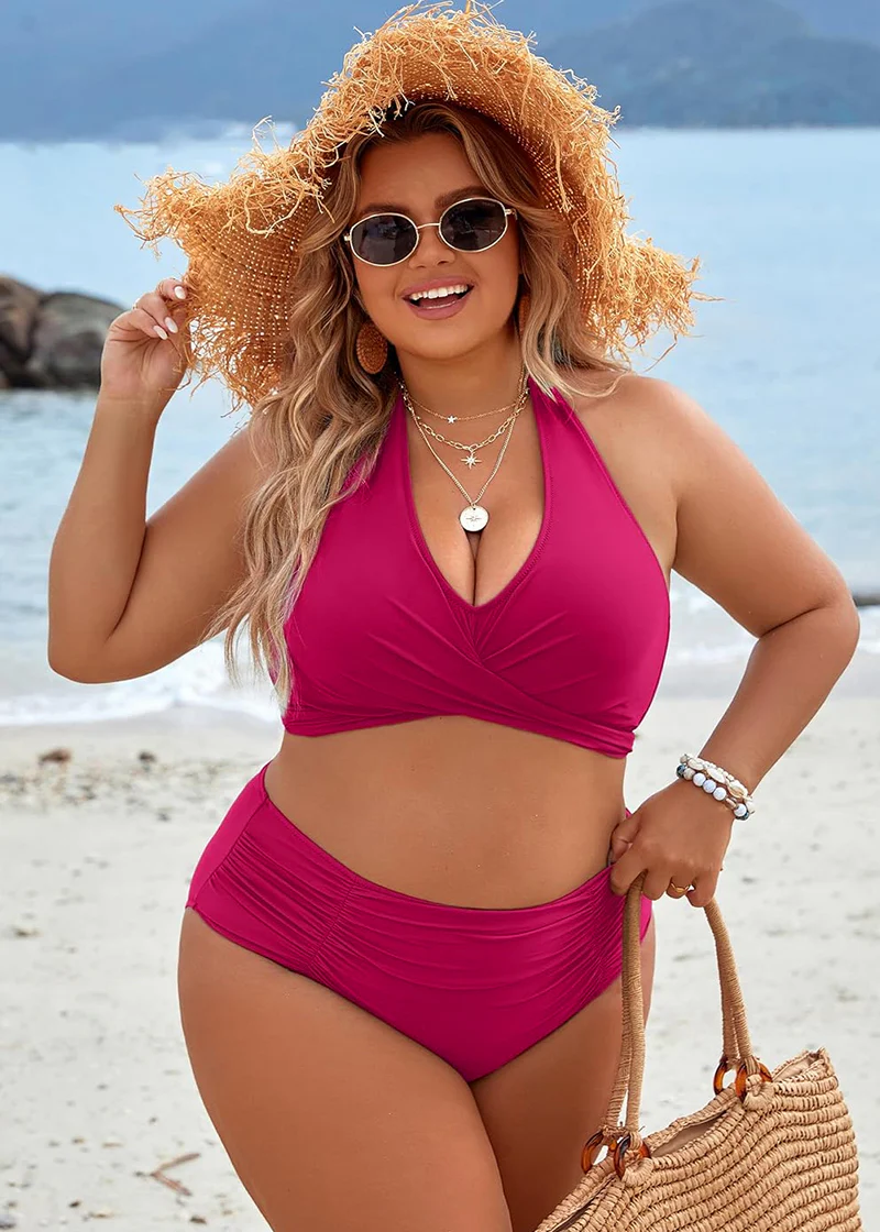 Tummy Control Bathing Suits Modest High Waisted Bikini Sets - Image 35