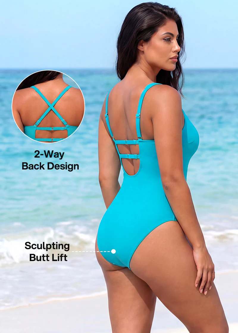 [Run One Size Smaller] Hourglass™ Twist Front Tummy Control One-Piece Swimsuit - Image 12
