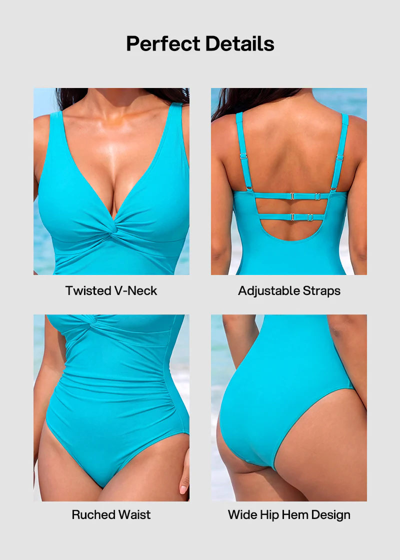 [Run One Size Smaller] Hourglass™ Twist Front Tummy Control One-Piece Swimsuit - Image 13
