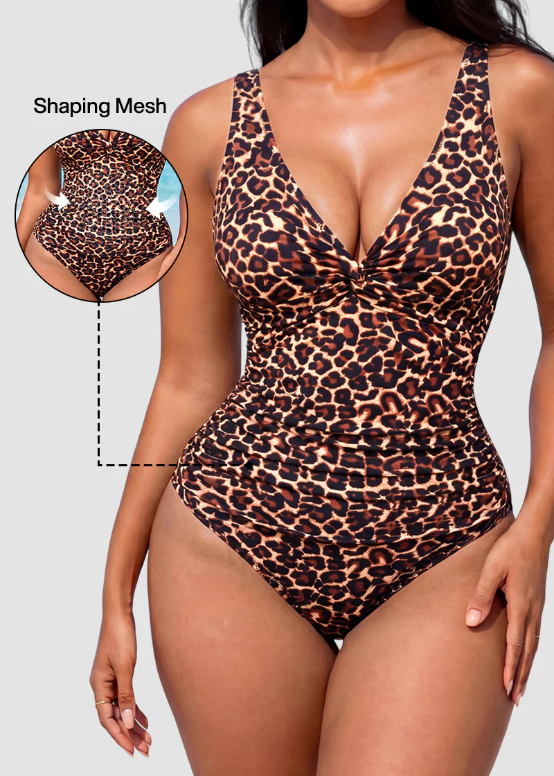 [Run One Size Smaller] Hourglass™ Twist Front Tummy Control One-Piece Swimsuit - Image 47