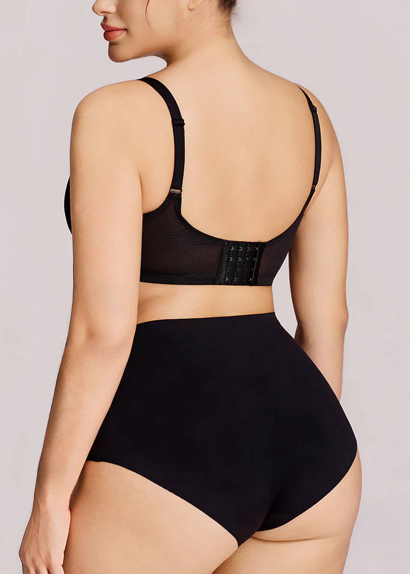Unlined Mesh Panel Minimizer Bra - Image 8