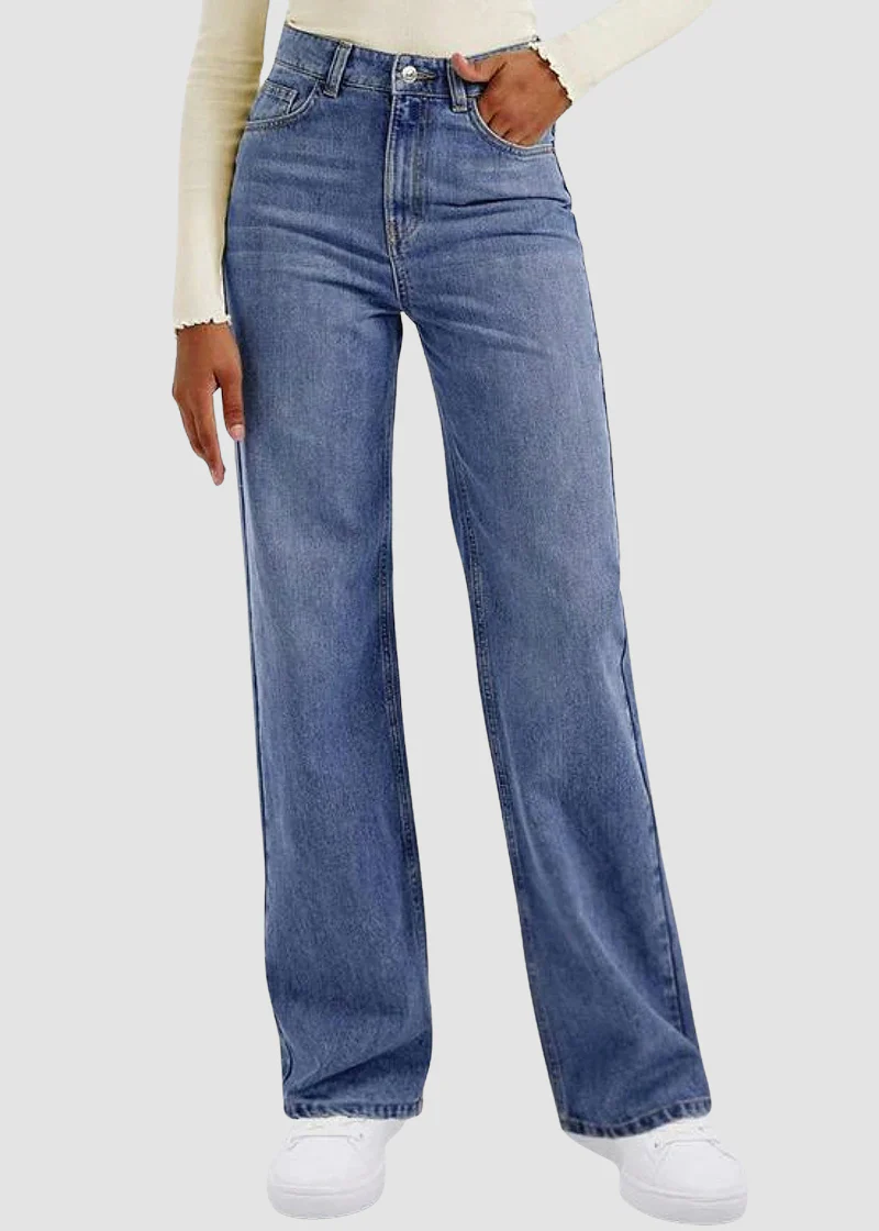 Women’s Minimalist High-Waist Stretch Wide-Leg Jeans - Image 10