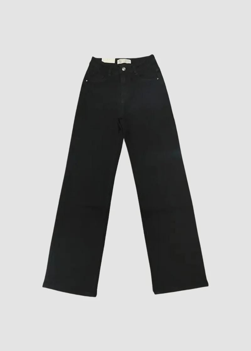 Women’s Minimalist High-Waist Stretch Wide-Leg Jeans - Image 4