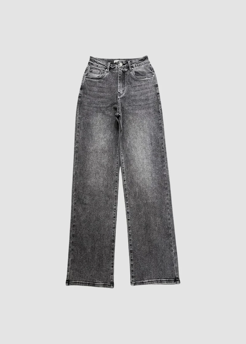 Women’s Minimalist High-Waist Stretch Wide-Leg Jeans - Image 6
