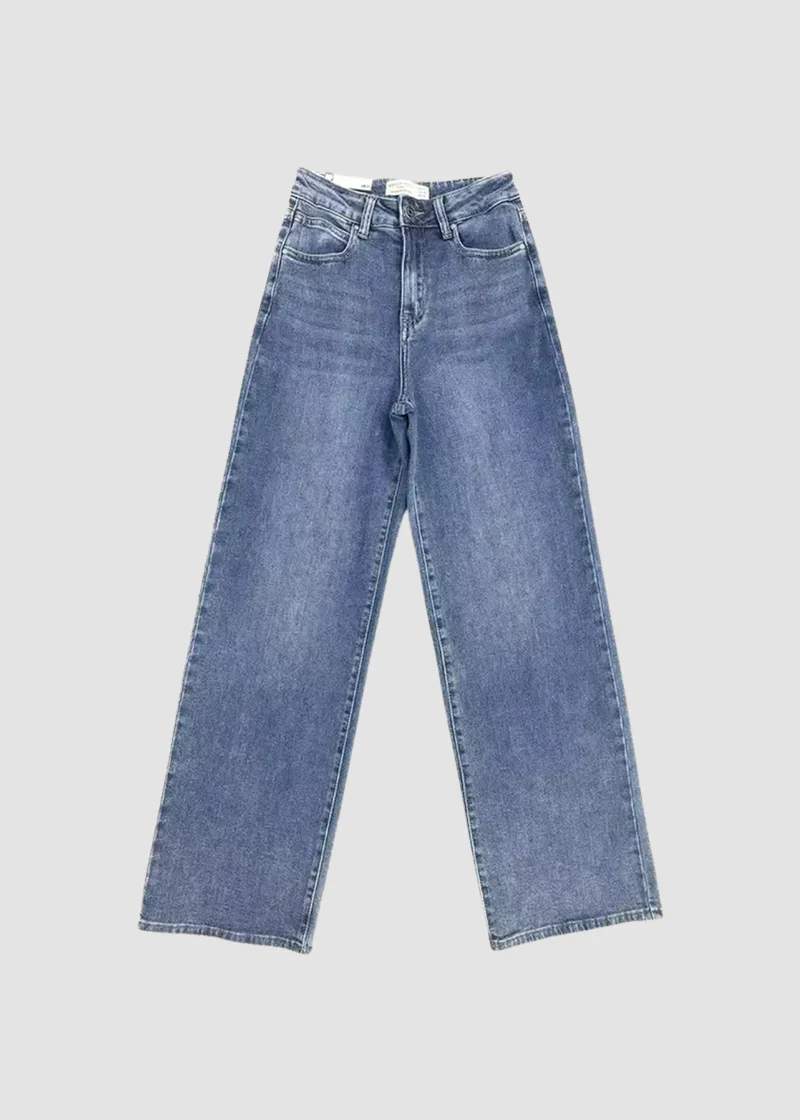 Women’s Minimalist High-Waist Stretch Wide-Leg Jeans - Image 7