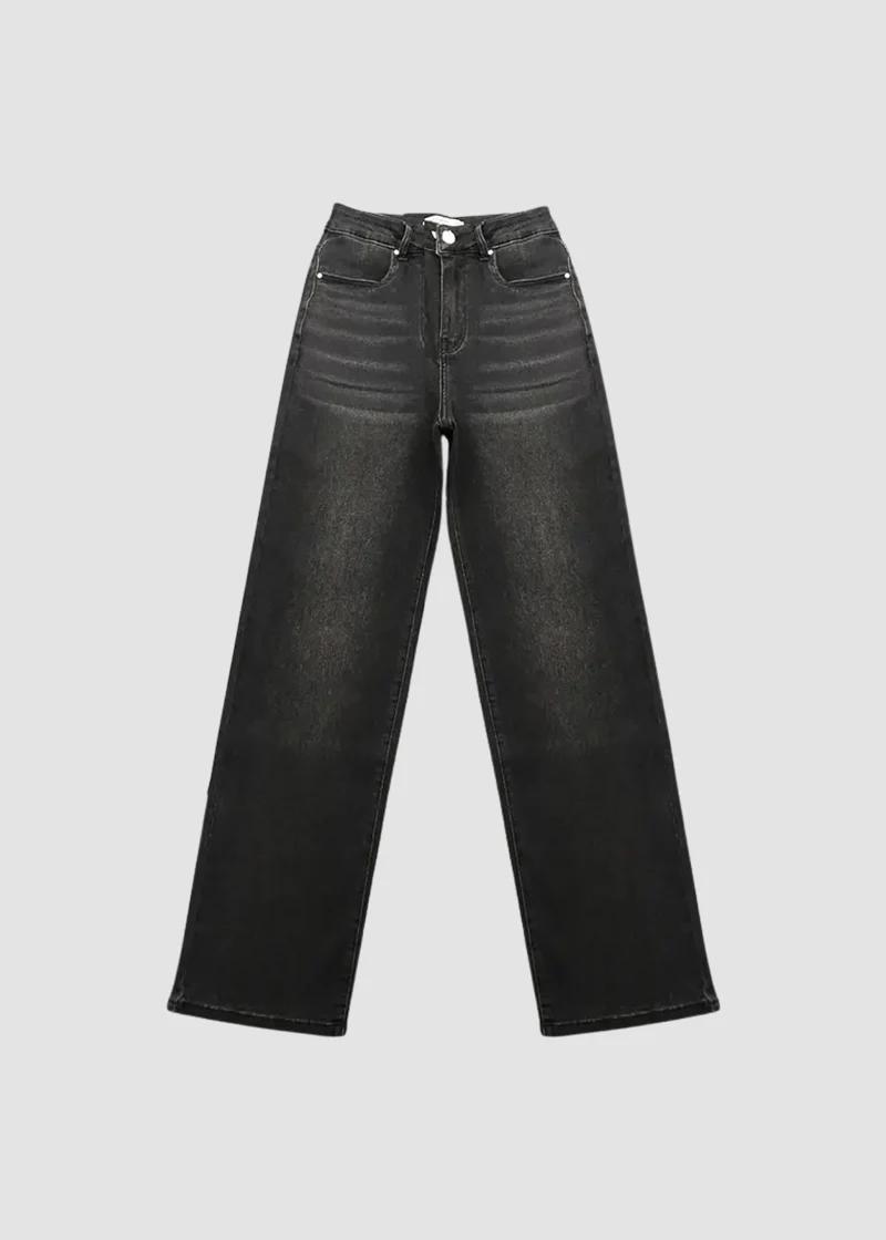 Women’s Minimalist High-Waist Stretch Wide-Leg Jeans - Image 9