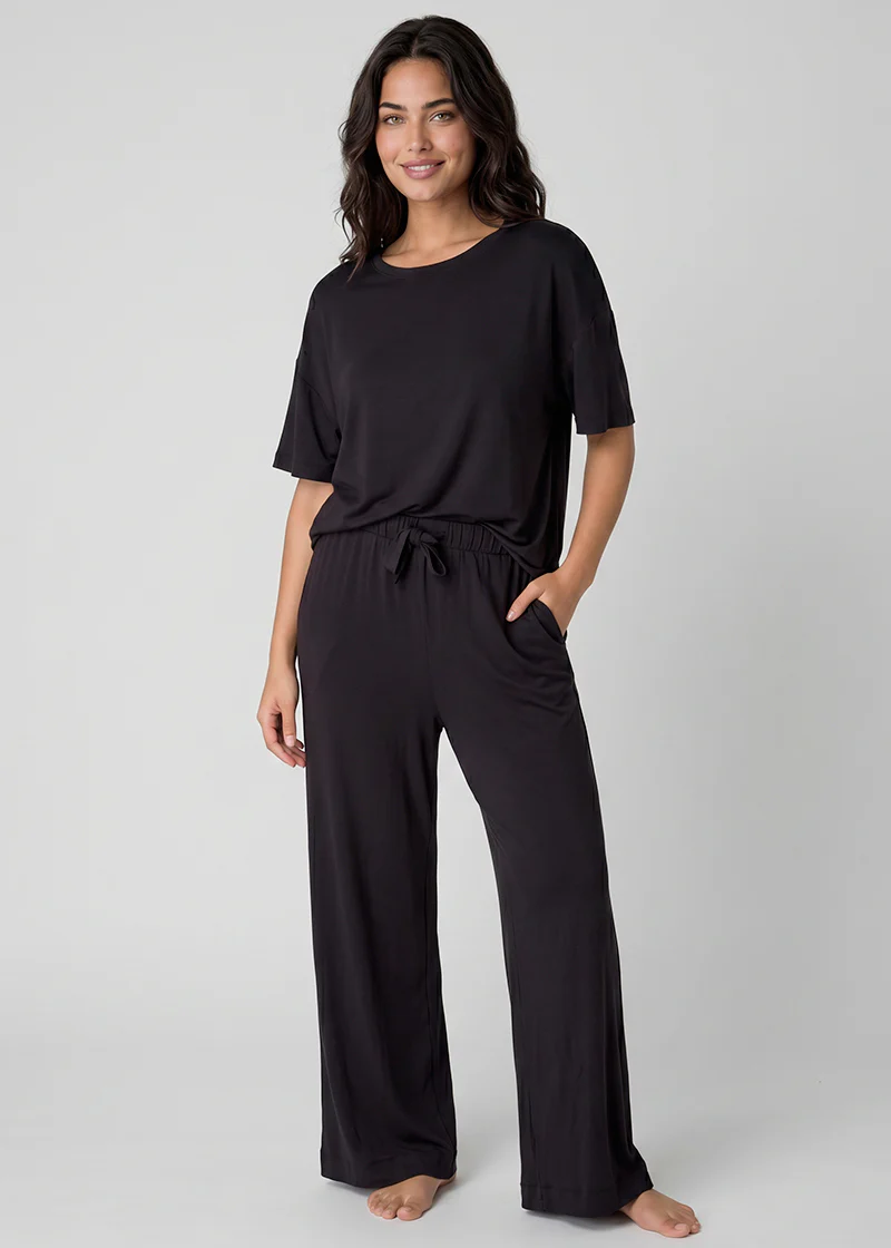 Women's Breathable Pajama Set with T-Shirt & Pocket Pants - Image 16