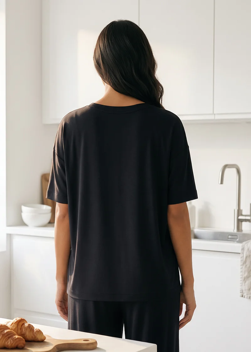 Women's Breathable Pajama Set with T-Shirt & Pocket Pants - Image 19