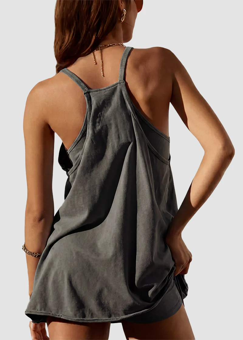 Women's V Neck Tennis Dress with Built-in Shorts & Pockets - Image 20